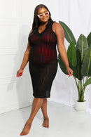 Robe cache-coeur ajourée à col Johnny