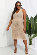 Robe cache-coeur ajourée à col Johnny