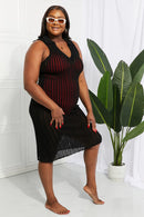 Robe cache-coeur ajourée à col Johnny