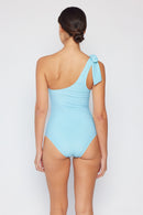 Marina West Swim Vacay Mode Maillot de bain une épaule en bleu pastel
