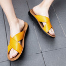 Men's Italian Faux Leather Slippers