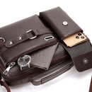 WEIXIER Men's PU Leather Travel Briefcase Bag
