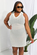 Robe cache-coeur ajourée à col Johnny