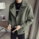 Men's Solid Colored Casual Wool Jacket - AM APPAREL