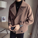 Men's Solid Colored Casual Wool Jacket - AM APPAREL