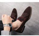 Men's Vintage Tassels Leather Loafers - AM APPAREL