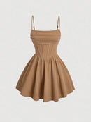 MOD Women's Pleated Waist Cami Dress,Summer Dresses For Women