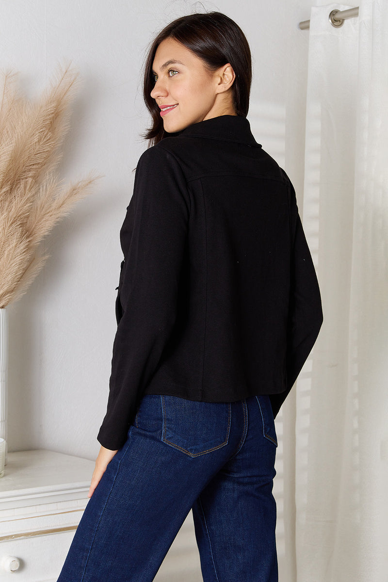 Culture Code Chaqueta con cremallera y bolsillos de tamaño completo