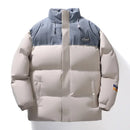 Abrigo de invierno holgado de doble color para hombre