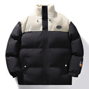 Abrigo de invierno holgado de doble color para hombre