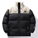 Abrigo de invierno holgado de doble color para hombre