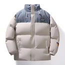 Abrigo de invierno holgado de doble color para hombre