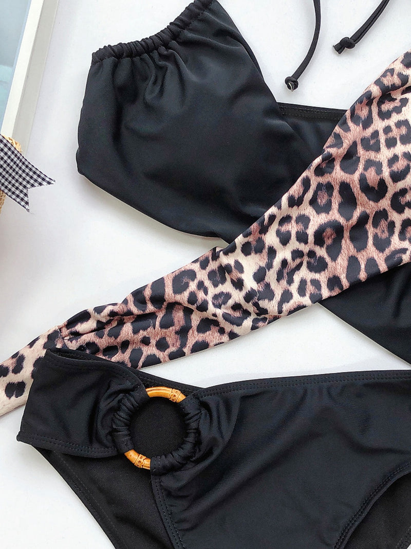Ensemble de bikini deux pièces à col licou