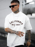 CALIFORNIA Men's Letter Print Cotton T-Shirt