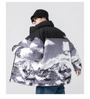 Abrigo de invierno estilo coreano de color degradado para hombre 