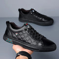LUXE II Men's Genuine Leather Lace Up Sneakers