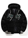 FAST Men's Winter Hooded Embroidered Coat