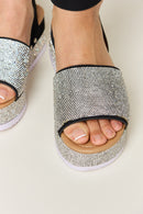 Sandales compensées à brides et boucle en strass Forever Link