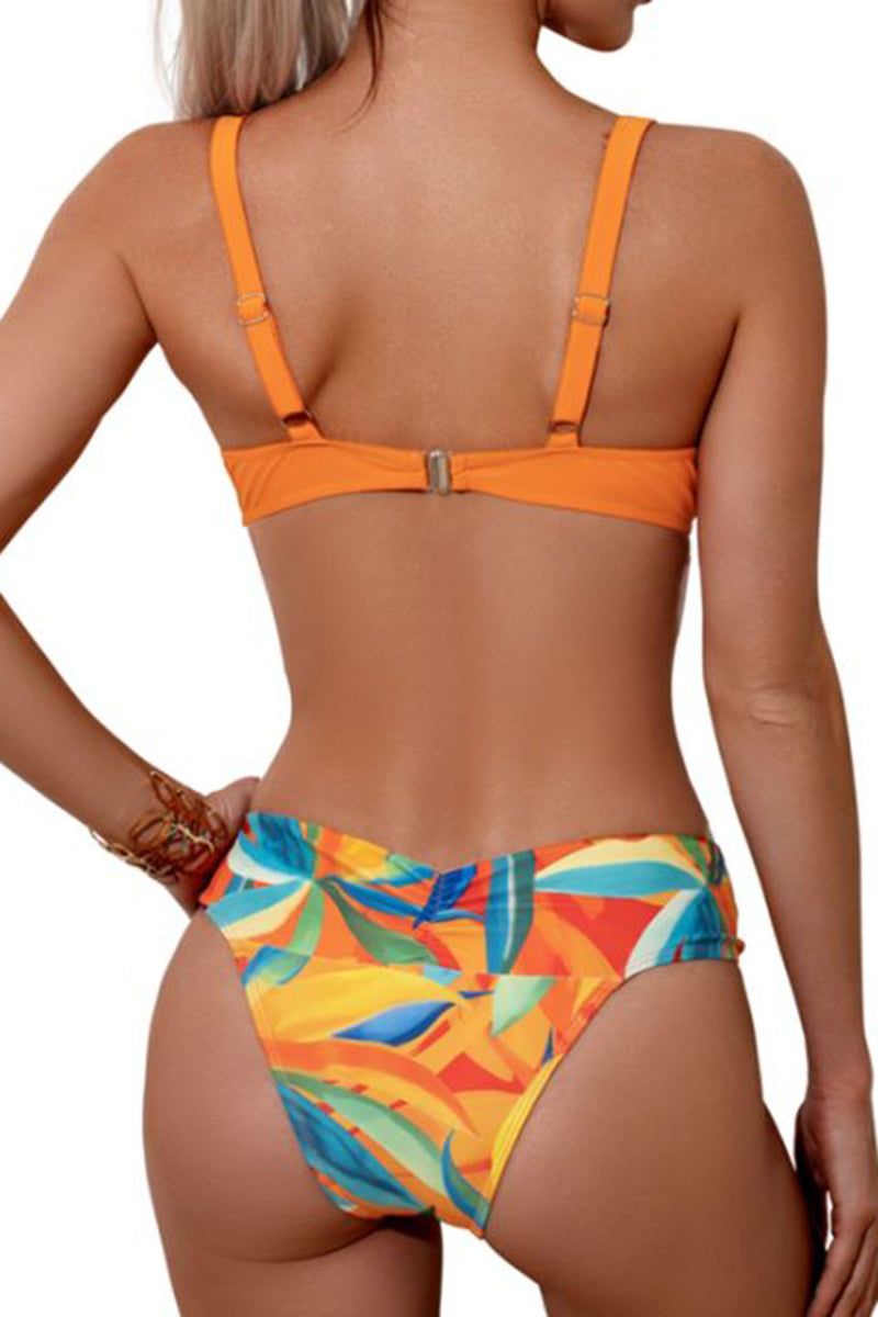 Ruched Top, Brief and Tied Cover Up Swim Set
