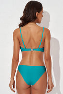 Conjunto de baño sin mangas con cuello redondo