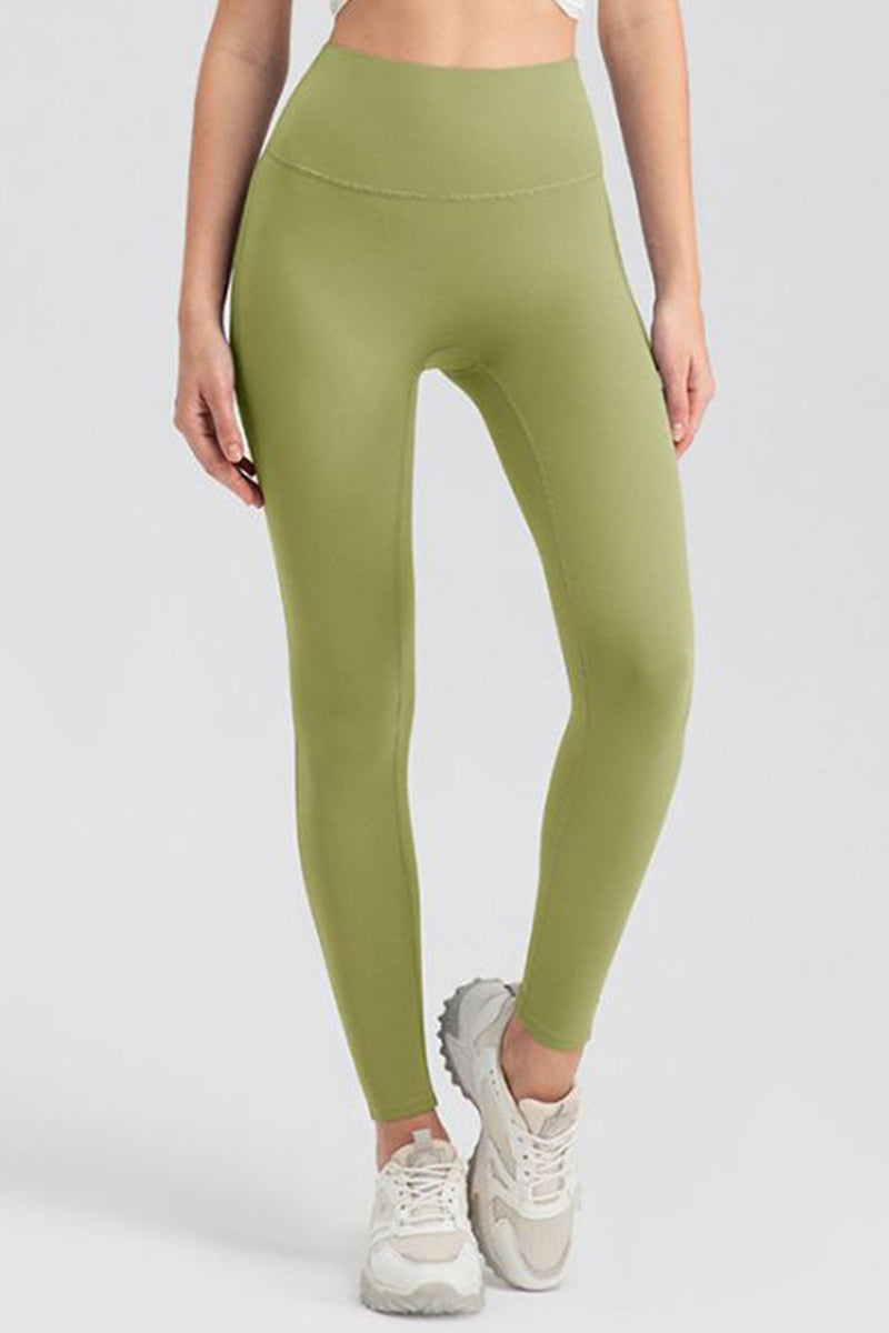 Pantalones activos ajustados de cintura alta