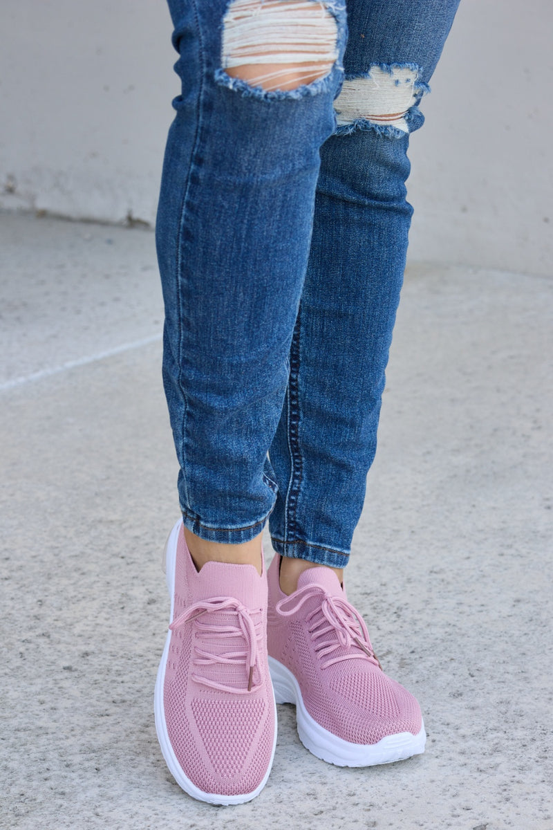 Zapatos deportivos con punta redonda y cordones de malla transpirable de Forever Link