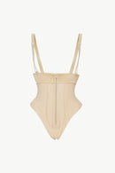 Body sculptant zippé à bretelles réglables pleine taille