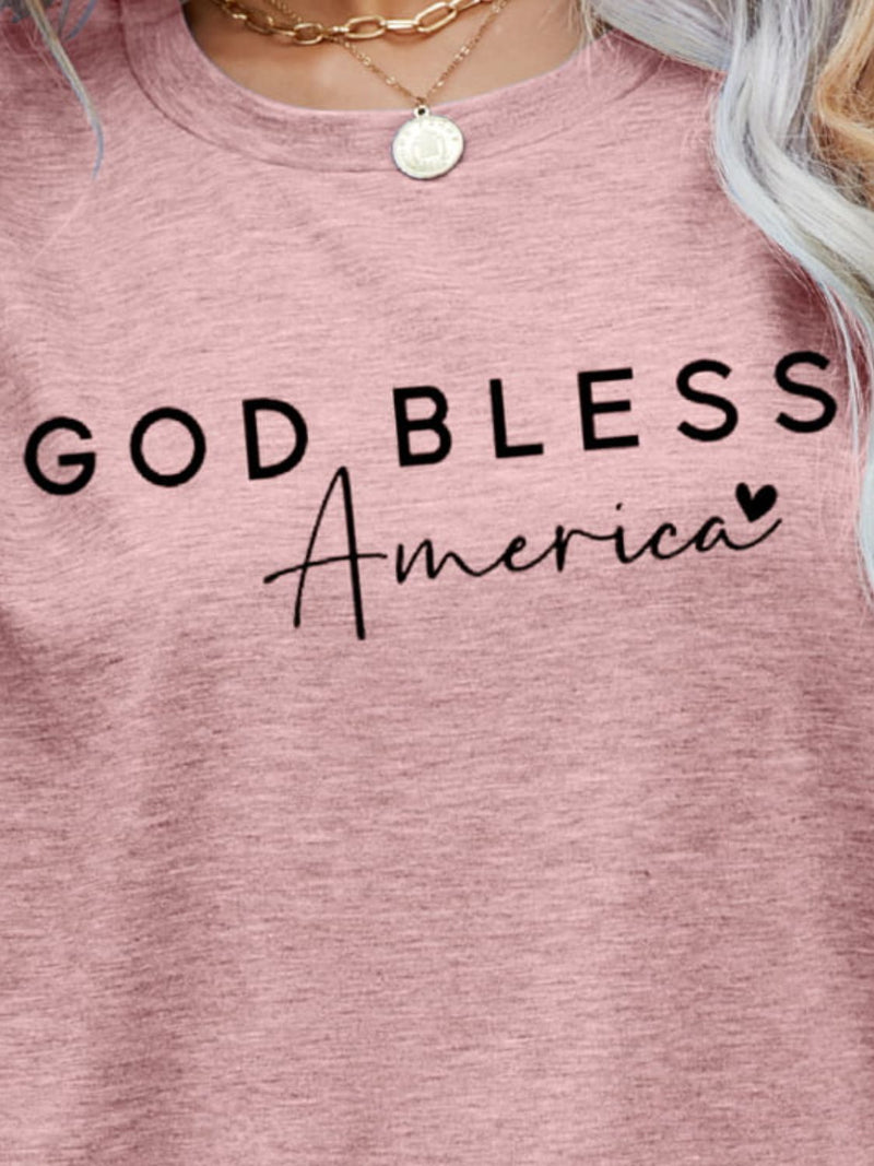 GOD BLESS AMERICA T-shirt graphique à manches courtes