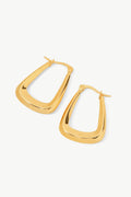 Pendientes Geométricos Bañados En Oro 18K