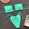 Ensemble de bikini froncé à volants