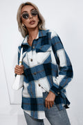 Chemise boutonnée en flanelle à carreaux