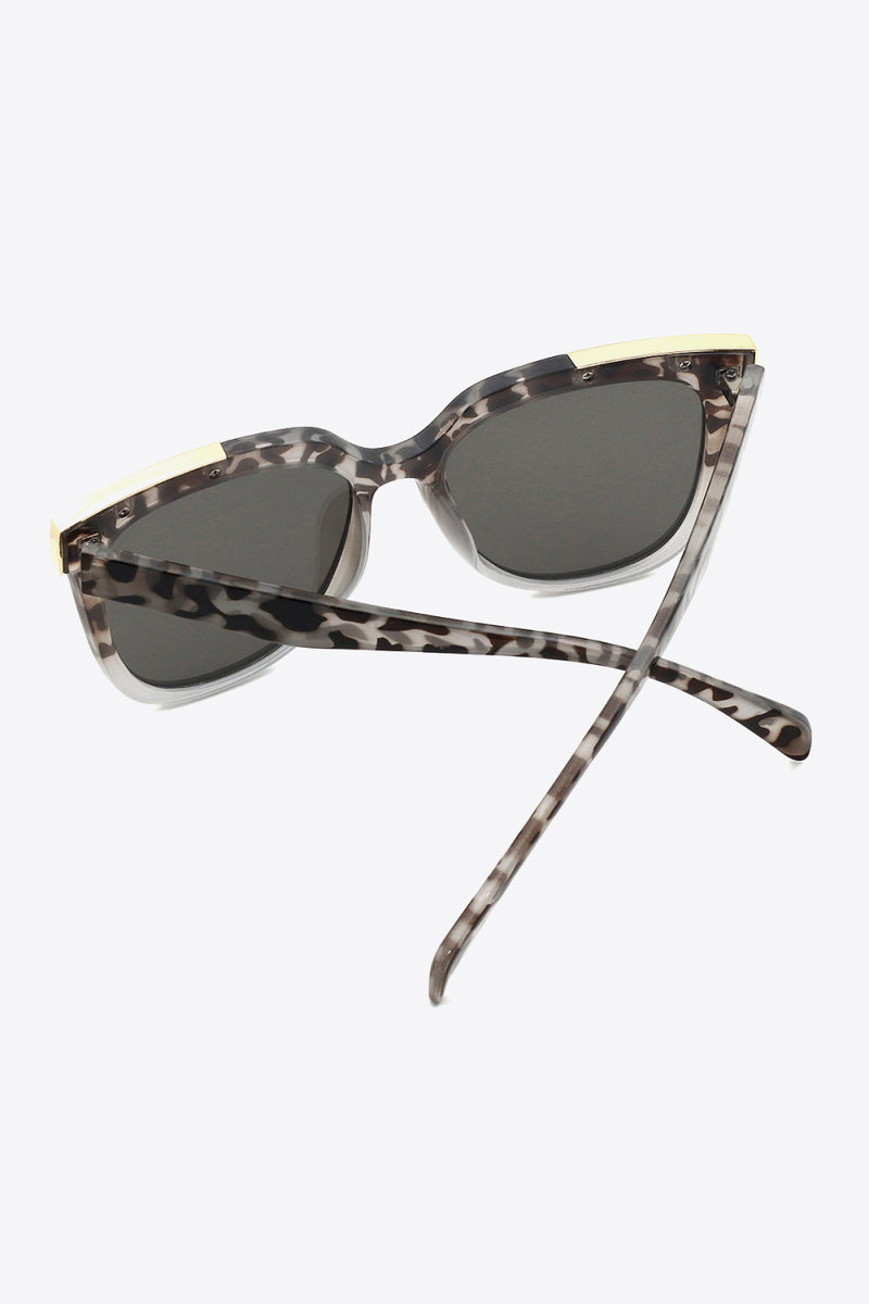 Lunettes de soleil à monture intégrale en polycarbonate écaille de tortue