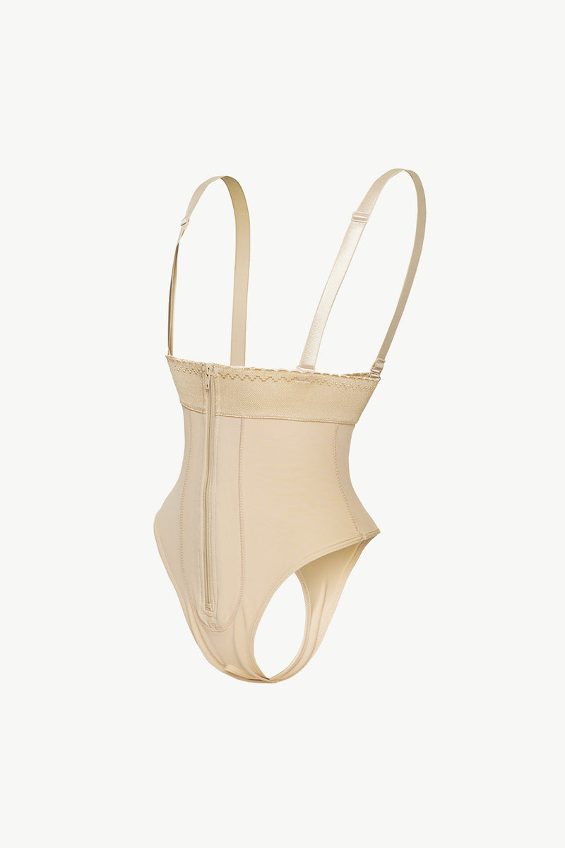 Body moldeador con cremallera y correa ajustable de tamaño completo