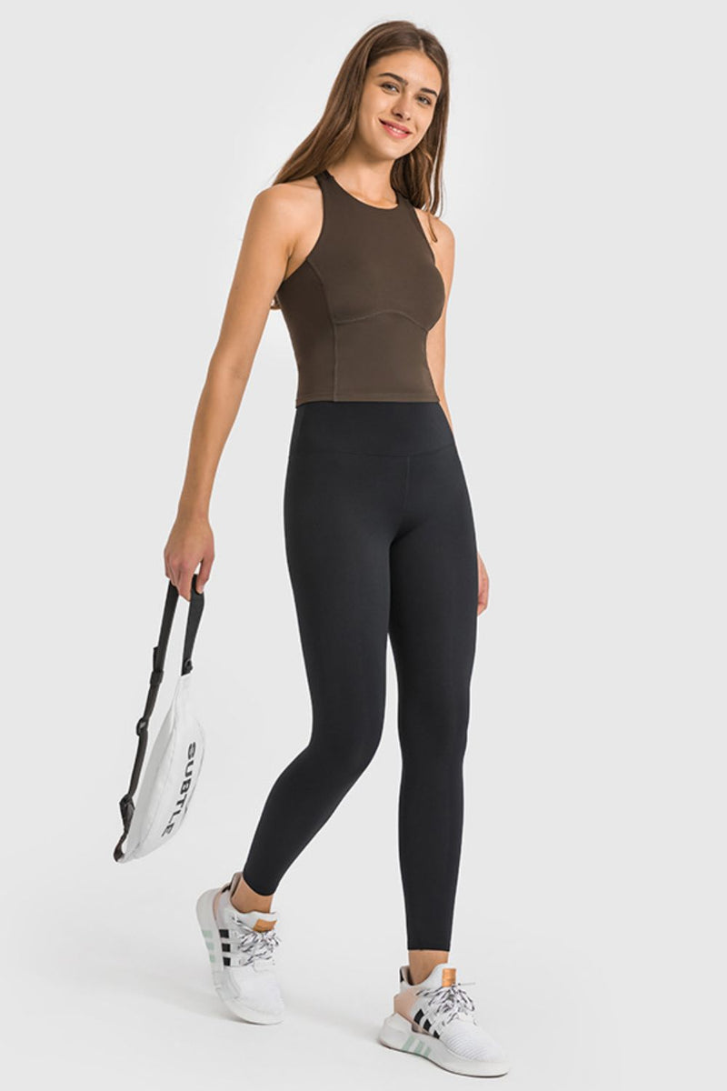 Legging de yoga taille haute longueur cheville