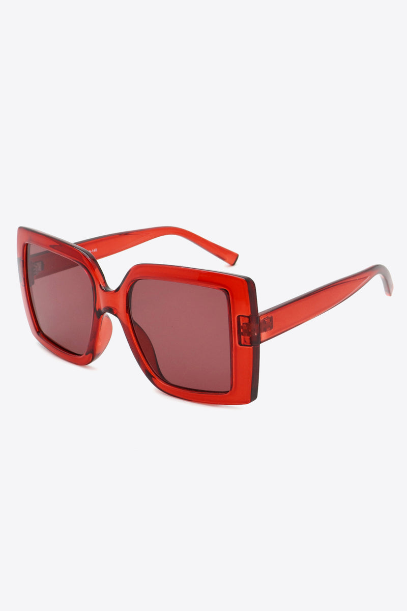 Lunettes de soleil carrées à verres en acétate