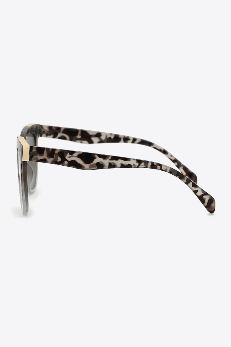 Lunettes de soleil à monture intégrale en polycarbonate écaille de tortue