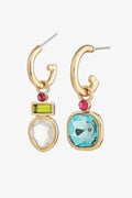 5-Pair Wholesale Crystal C-Hoop Drop Earrings