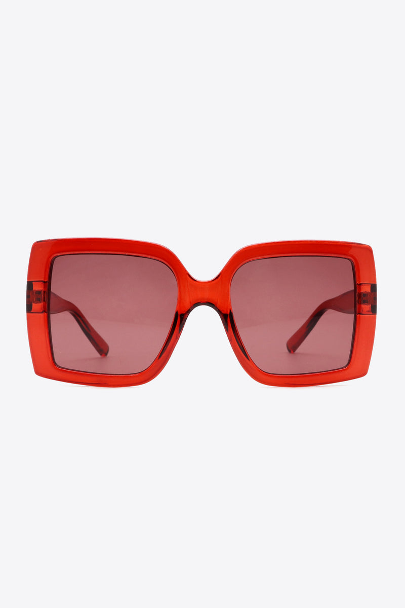 Lunettes de soleil carrées à verres en acétate