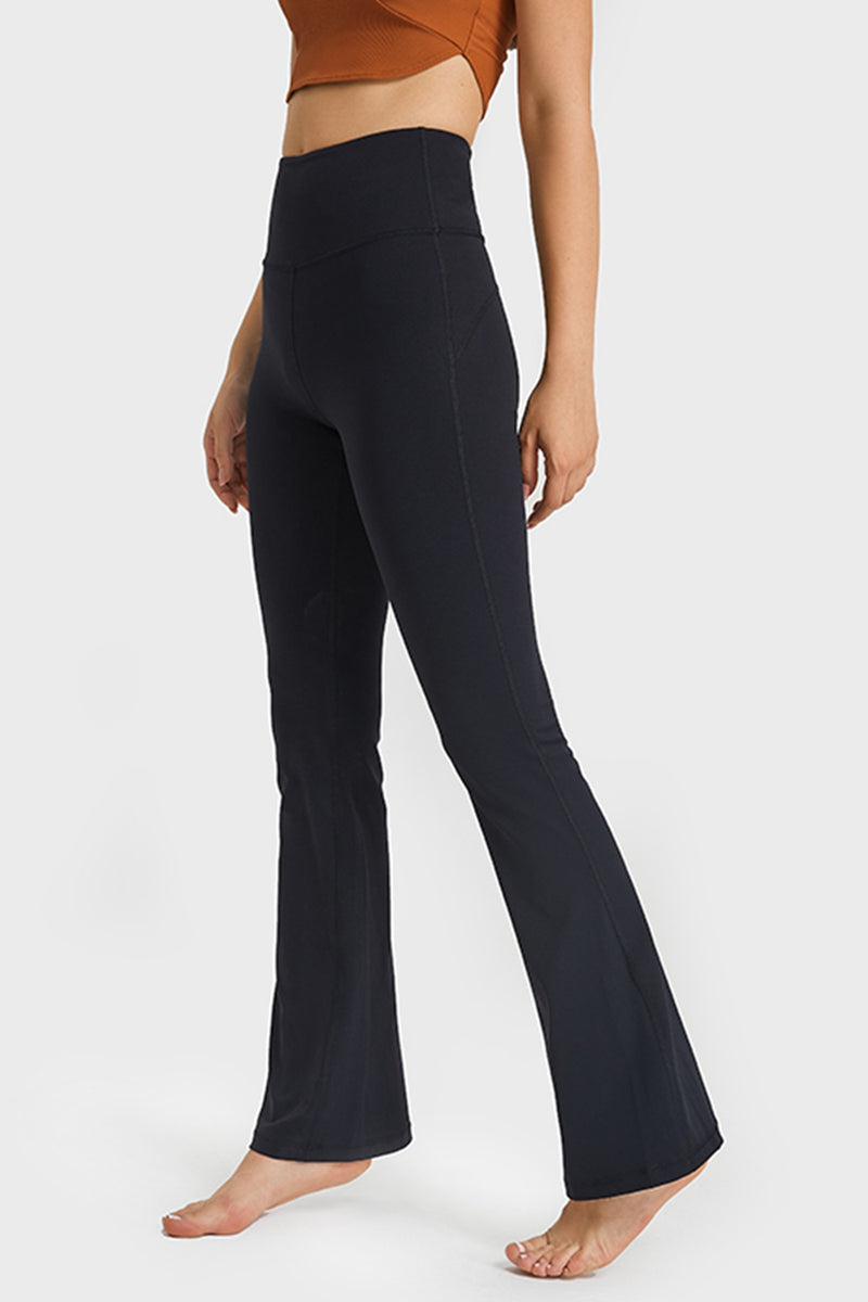 Pantalon de yoga évasé à taille élastique