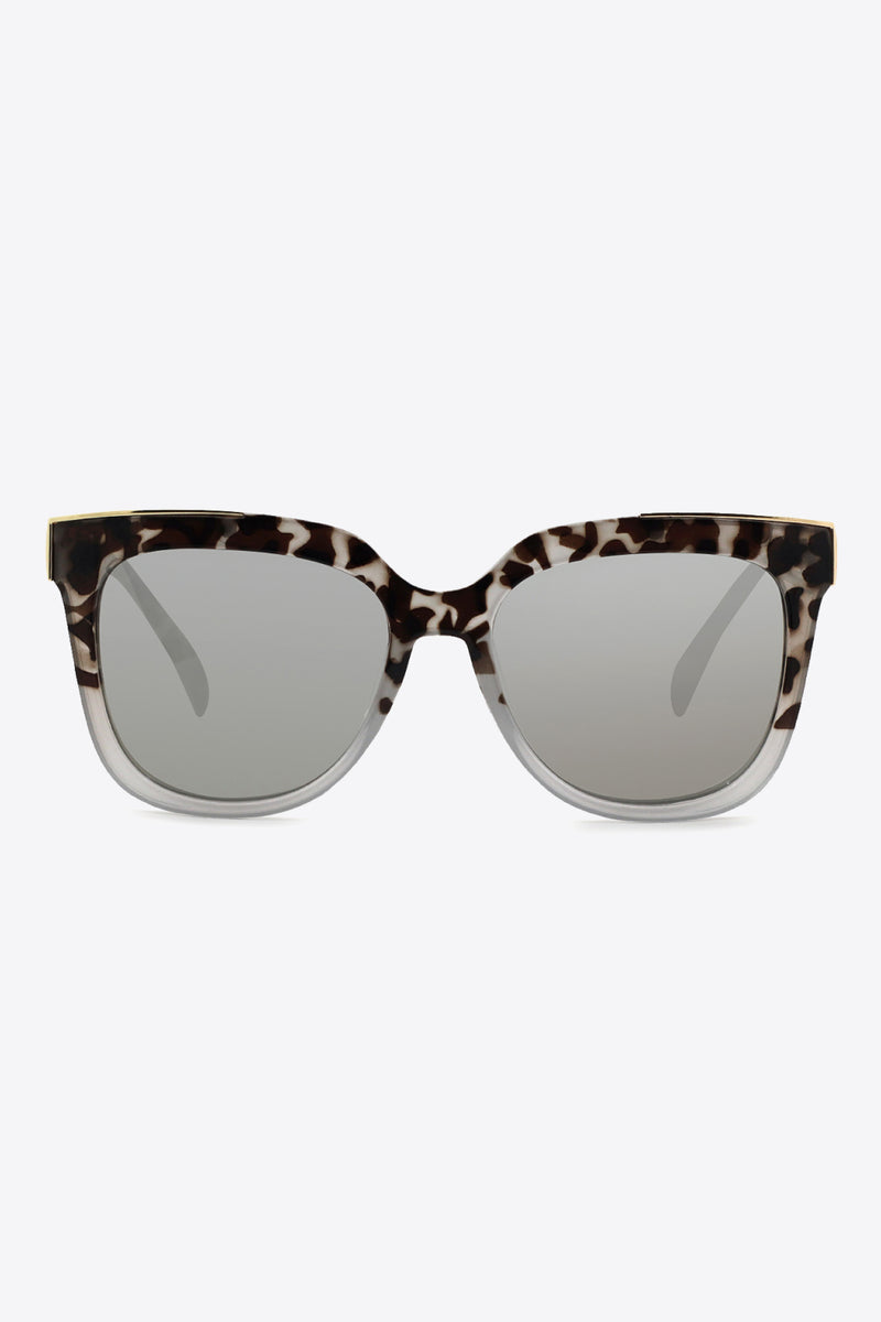 Lunettes de soleil à monture intégrale en polycarbonate écaille de tortue