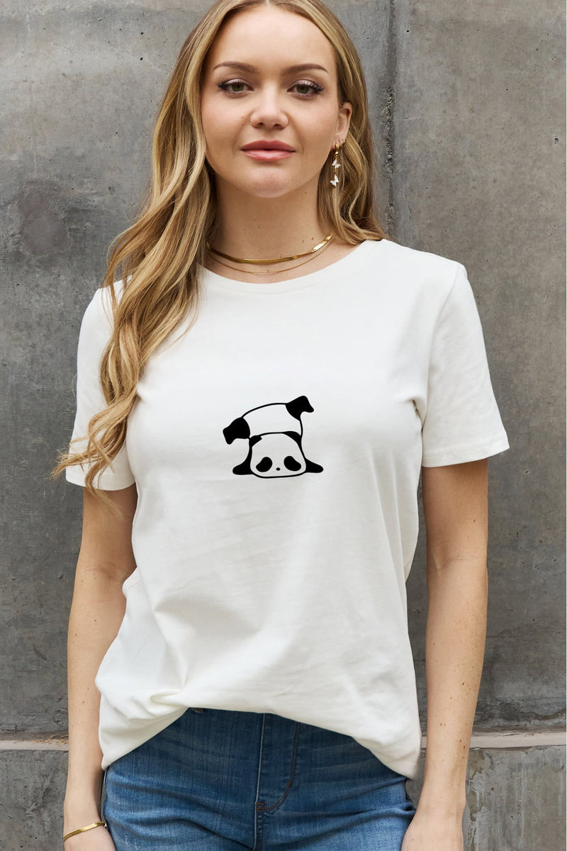 Simply Love Full Size Panda Graphic Cotton Tee