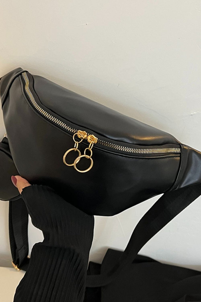 PU Leather Medium Sling Bag