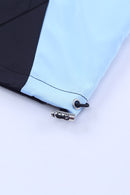 Veste à capuche zippée à blocs de couleur léopard