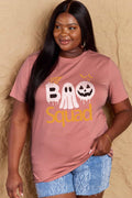 Camiseta de algodón con estampado BOO SQUAD de tamaño completo de Simply Love