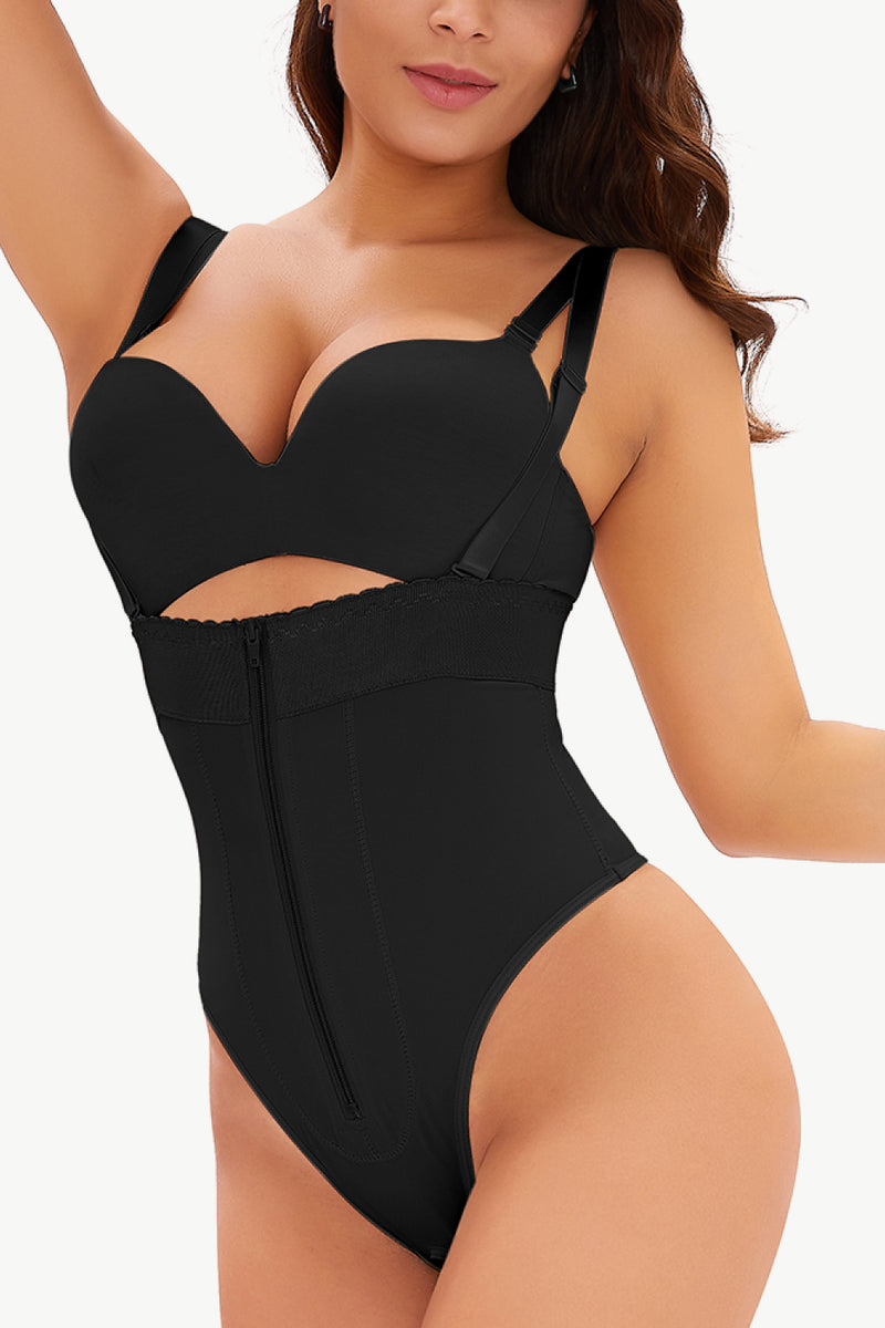 Body moldeador con cremallera y correa ajustable de tamaño completo