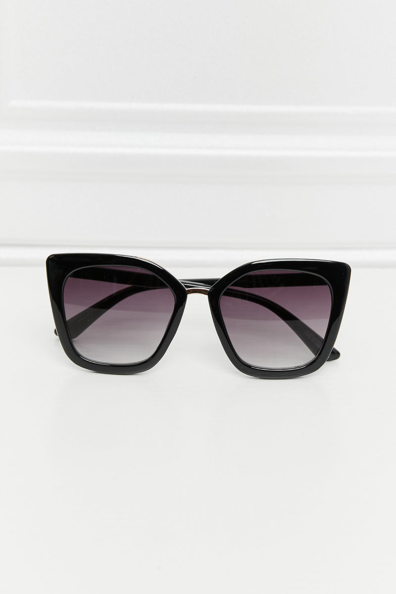 Lunettes de soleil œil de chat en polycarbonate à monture complète