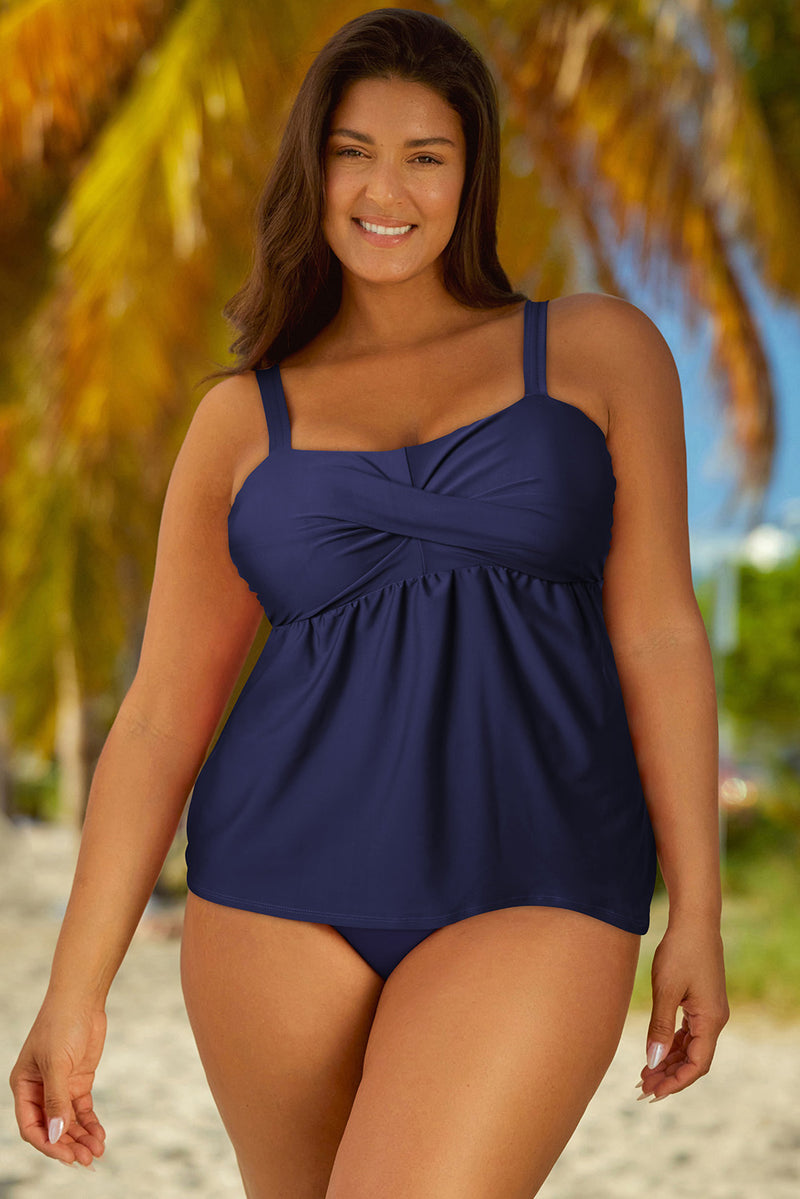 Ensemble de tankini pleine grandeur à bretelles ajustables