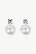 Aretes de perlas de moissanita