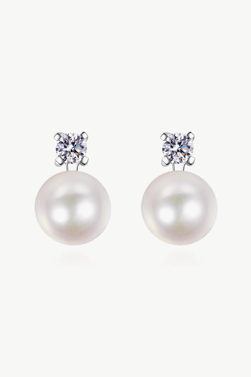 Aretes de perlas de moissanita