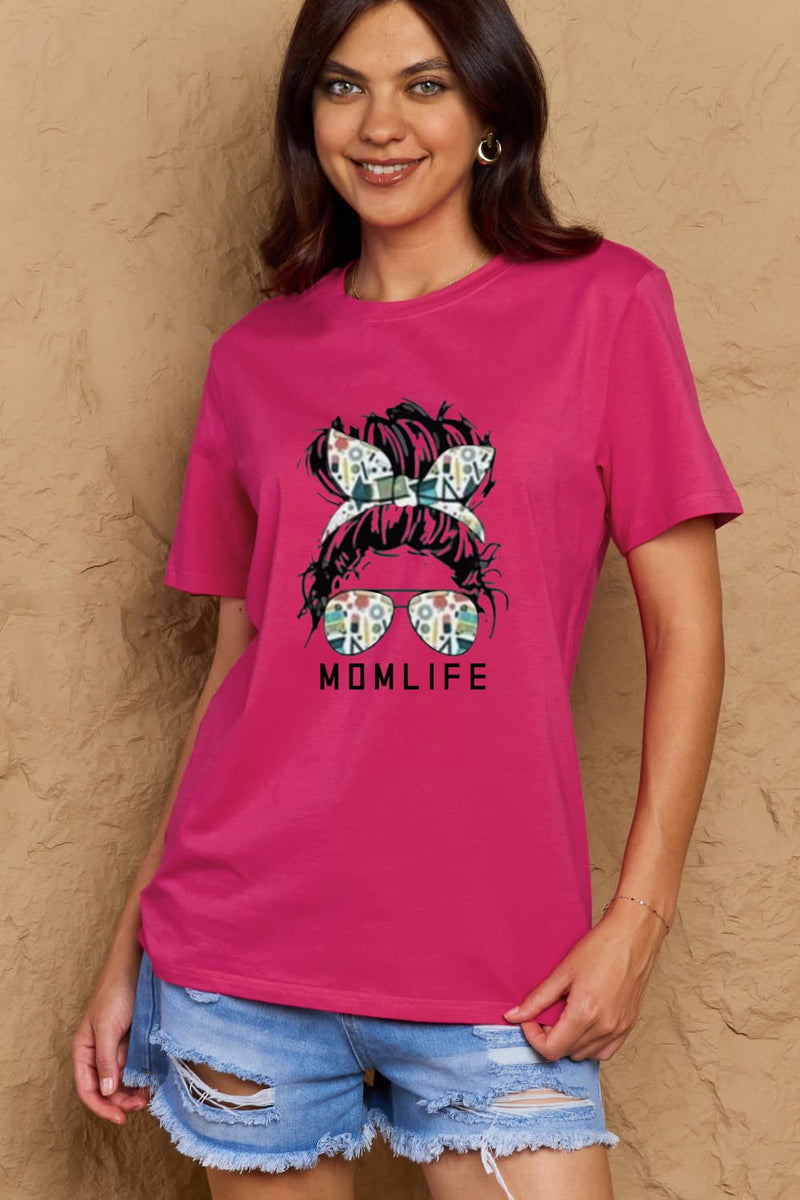 Simply Love Full Size MOM LIFE Graphic Cotton Tee